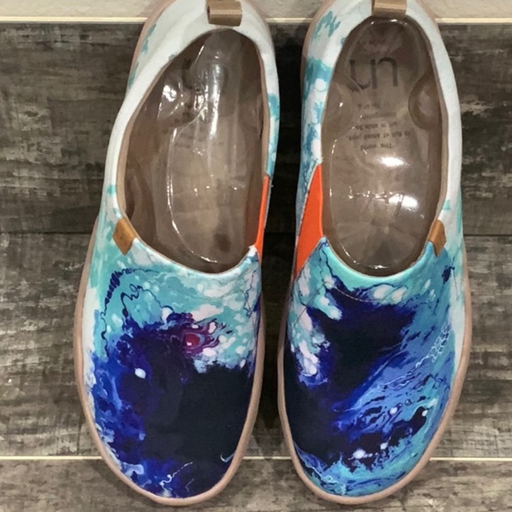 NEW -UIN “ Mottled Blue ” canvas travel shoes